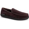 MUK LUKS Pantofole da uomo in finta pelle scamosciata, Marrone, Medium