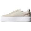 Calvin Klein Donna Sneakers con Suola Alta Lace Up Mix con Suola Plateau, Blu (Stony Beige/Bright White), 39