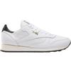 Reebok Unisex Classic Leather Sneaker, White/Black/Chalk, 34 EU