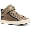 Geox J Kalispera Girl Sneaker, Dk Beige/Nero, 36 EU, Beige Nero, 36 EU
