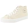 Calvin Klein Jeans Sneakers Vulcanizzate Uomo in Cotone , Bianco (Creamy White/Bright White), 43