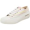 Candice Cooper Rock S, Sneaker Donna, White Stripes Multi, 34 EU
