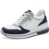 MARCO TOZZI Sneaker da donna morbido Feel Me soletta estraibile morbida fodera interna Di tendenza, bianco (WHITE/NAVY), 38 EU