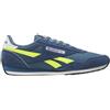 Reebok Sneaker Unisex Classic AZ, Shadow Batik Blue Solar Acid Yellow, 38.5 EU