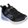 Skechers Sneaker Microspec Max Advance Fly 3.0 da Ragazza, Bordo in Rete Nera Lavanda, 10 UK Child