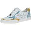 CAPRICE Sneaker da Donna Bassi in Pelle con traforo, Multicolore (White Multi), 39 EU