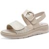 Jana Softline Leather Wedge/Plat Sand 8-28701-46, Sandali Bassi Donna, Pettine Avorio, 41 EU