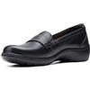 Clarks Women's Cora Daisy Loafer, Black Tumbled Leather