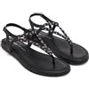 GIOSEPPO Sandali GRECHE Pelle, Rafia E Glitter LIMINGTON, Nero, 36 EU