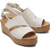 TOMS Claudine, Sandali con zeppa Donna, Natural Yarn Dye, 36 EU