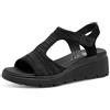 Jana Coshy Sandali da donna piatti con chiusura a strappo Comodi, Nero (Black), 36 EU