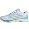 adidas Avacourt 2 Tennis Shoes, Scarpe Donna, Ftwr White/Silver Met./Flash Aqua, 44 EU