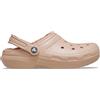Crocs Zoccolo Unisex Adulto, Foderato Classico, Rosa Caramello, 3 UK Uomo/4 UK Donna