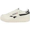 Reebok Club C Double, Scarpe Donna, Bianco (Chalk/Core Black/Chalk), 40 EU