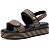 MARCO TOZZI Keilsandale 2-28718-44, Sandali con Zeppa Donna, Black Comb, 36 EU