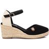 REFRESH - Sandali con zeppa Donna Nero - Scarpe comode e versatili - Moda casual - Modello 17188212 (Misurare 40)