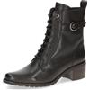 CAPRICE Stivaletti da donna in pelle tacco basso, Marrone (Dk Brown Nappa), 37,5 EU
