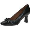 CAPRICE Décolleté da donna in pelle con tacco a spillo, Nero (Black Nappa), 36 EU