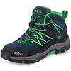 CMP Kids Rigel Mid Trekking Shoes Wp, Scarpe da trekking Unisex - Bambini e ragazzi, B Blue Gecko, 38 EU