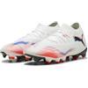 Puma Scarpe da Calcio Future 8 Match Fg/AG Wn, Puma Bianco Puma Nero Rosso Brillante, 42 EU