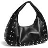 PIECES Studs Shoulder Bag, Pcgessica-Borsa a Tracolla con Borchie Donna, Nero, Taglia Unica