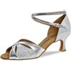 Diamant - Donne Scarpe da Ballo 141-077-463 - Argento - 5 cm Flare [UK 3]