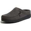 Dearfoams Pantofole da uomo Brendan in microfibra, camoscio, Perforato per marci, 42/43 EU Larga