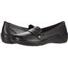 Clarks Scarpe Basse da Donna Cora Daisy, Pelle Nera Tumbled, 9.5 X-Wide