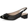CAPRICE Décolleté Slingback da Donna con Fiocco Eleganti, Nero (Black Comb), 38 EU