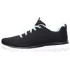 Skechers Graceful Get Connected, Sneaker Donna, Black Mesh Turquoise Trim, 37.5 EU
