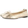 GIOSEPPO Gold Ballerina Pumps for Woman Mirna