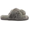 Dr. Scholl's Scholl Softie Pantofole Donna Invernali con Pelliccia Sintentica, Soletta con Tecnologia Memory Cushion - Grigio Chiaro - 36/37 EU