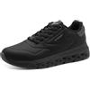 MARCO TOZZI Uomo Sneaker leggero Soletta estraibile leggero elastica allacciatura Moderno, nero (BLACK), 43 EU