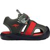 KangaROOS K-Toe Ellis, Sandali Bassi Unisex-Bambini, Olive Dino, 21 EU