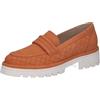 CAPRICE Mocassini da donna in pelle con tacco a blocco, Arancione (Orange Suede), 39 EU