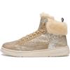 Candice Cooper Vela Mid Fur Metallic Brushed Goat/Shearling Silver-Vanilla, Scarpe con Lacci Donna