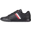 Tommy Hilfiger Uomo Sneakers con Suola Preformata Essential Leather Cupsole in Pelle, Nero (Triple Black), 41