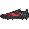 adidas Unisex - Adulto F50 League Laceless Firm Ground/Multi Ground Football Boots, Core Black/Lucid Red/Core Black, 46 EU