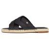Tommy Hilfiger Donna Espadrillas Satin Mule Sandali, Nero (Black), 37