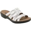 Clarks Sandalo Donna Leisa Cacti Slide, Pelle bianca, 39 EU