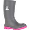 Kamik Stomp - Stivali di gomma Bambina, Grigio (Charcoal/Magenta Chm), 23 EU