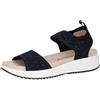 CAPRICE Sandali bassi da donna a infilare con dettagli glitter, Blu (Ocean Knit), 40 EU