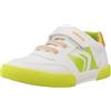 Geox B GISLI Boy A - Scarpe da Ginnastica Baby - Jungen, White/Green Fluo,