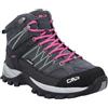 CMP Rigel Mid Wmn Trekking Shoes WP, Scarpe da Trekking Donna, Antracite Mineral Green, 36 EU