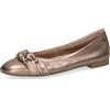 CAPRICE Ballerine da Donna in Pelle, Marrone (Taupe Metallic), 40 EU