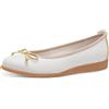Marco Tozzi Ballerine da Donna in Pizzo Rotondo con Fiocco, Polvere Bianca., 37 EU