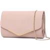 Miss Lulu Pochette Donna Elegante, Clutch PU Pelle, Borsetta Tracolla Media con Chiusura Magnetica, per Cerimonie, Matrimoni, Appuntamenti e Regali