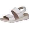 CAPRICE Sandali bassi da donna in pelle comodi, Bianco (White Nappa), 37 EU