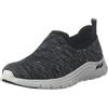 Skechers Arch Fit Vista Inspiration, Sneakers Donna, Black Knit Pink Trim, 40 EU