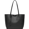 Dreubea Borsa a tracolla da donna in morbida pelle sintetica, con nappe di grande capacità, Nero-piccolo, Small